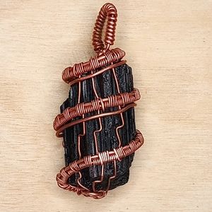 Black Tourmaline / Pure Copper Pendant